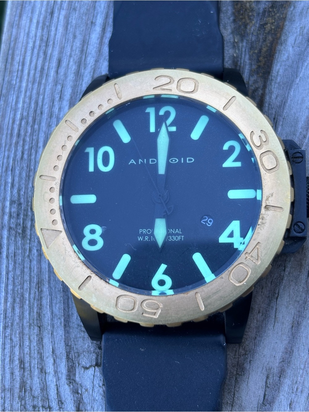 Android USA AD444 Professional Dive Watch - Swiss movement *needs new battery